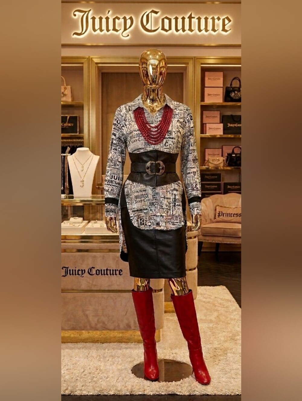 Juicy Couture Logo Print Button-Up Shirt - Fabulous!